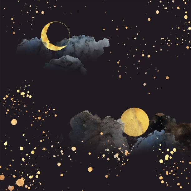 Drawing Of The Dark Sky Illustrations, Royalty-Free Vector Graphics