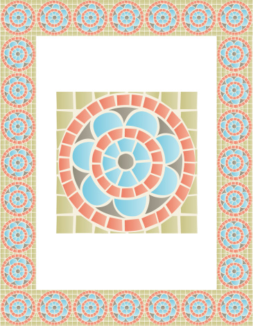 Mosaic border tile