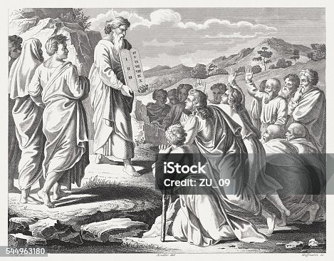 istock Moses with the New Tablets of the Covenant (Exodus 34) 544963180