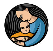 istock mother with long hair holding a child 1152394235