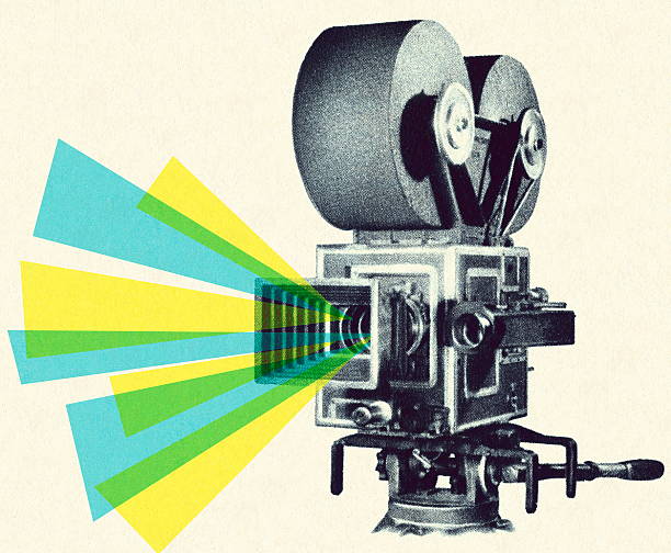 movie projector - gambar warna tipe citra ilustrasi stok