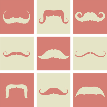 mustaches retro design