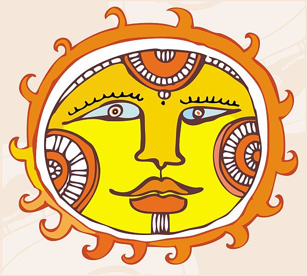 Best Clip Art Of A Aztec Sun Design Illustrations, Royalty ...