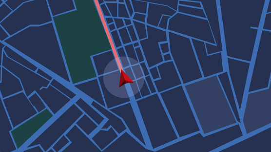 Navigation city map GPS Navigation, Localization night