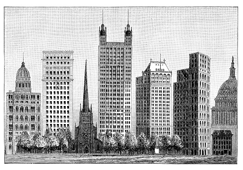 New York City skyline with skyscraper 1897
Original edition from my own archives
Source : 