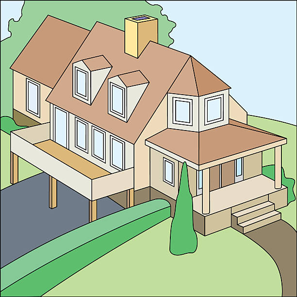 Nice house.eps vector art illustration