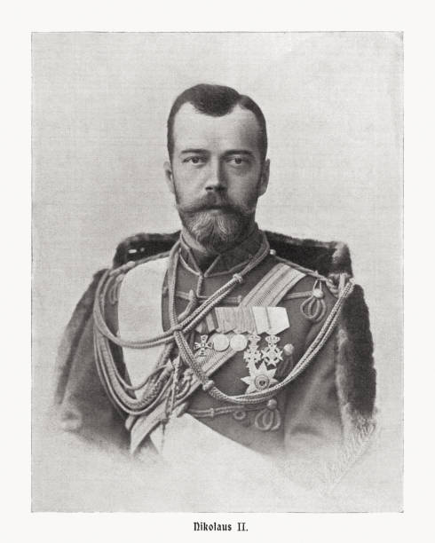 Nicholas II of Russia (1868-1918), raster print, published in 1900 vector art illustration