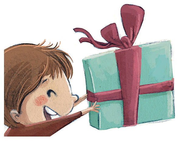 432 Child Receiving Gift Illustrations, Royalty-Free Vector Graphics & Clip Art - iStock