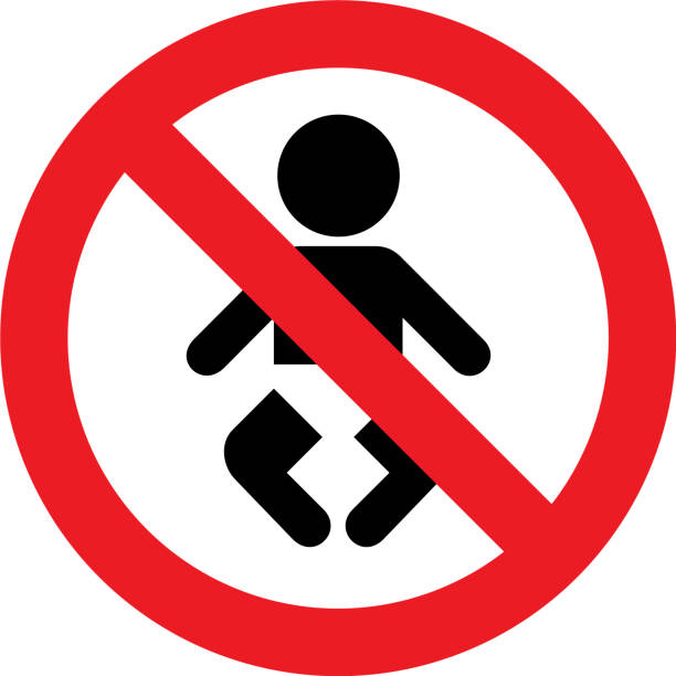 tidak ada tanda bayi - khusus dewasa ilustrasi stok