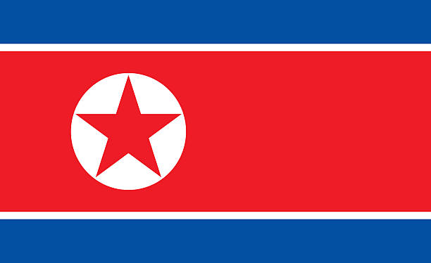 северная корея флаг - north korea stock illustrations