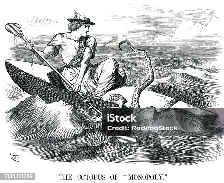 istock octopus of monopoly punch cartoon 19th Century Capitalism 1334313289