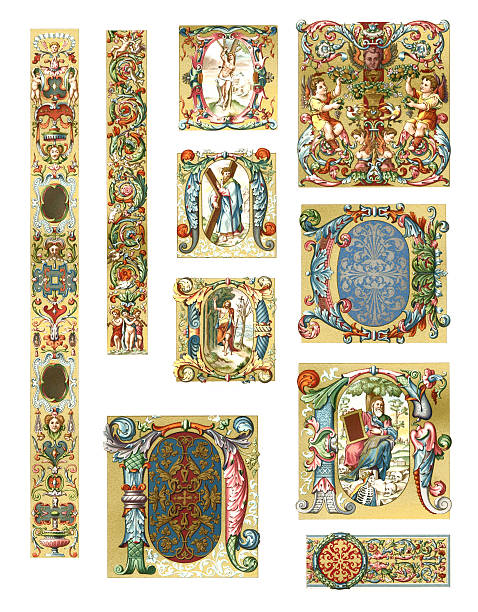 illustrazioni stock, clip art, cartoni animati e icone di tendenza di ornamenti italia del xvi secolo. - firenze