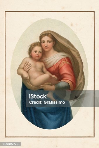 istock Painting Sistine Madonna of Raphael 16th century 1338859251