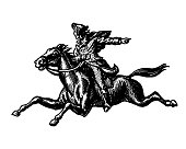 istock Patriot Riding a Horse 1328217228