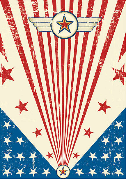 Patriotic scratch poster  bills patriots stock illustrations