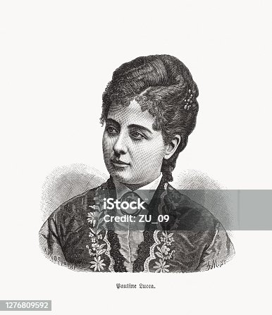 istock Pauline Lucca (1841-1908), Austrian operatic soprano, wood engraving, published 1893 1276809592