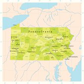 istock Pennsylvania Vector Map 165965036
