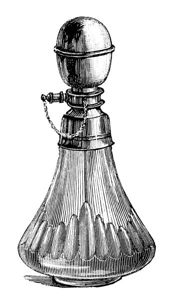 ilustrações de stock, clip art, desenhos animados e ícones de perfume bottle - sniffing glass
