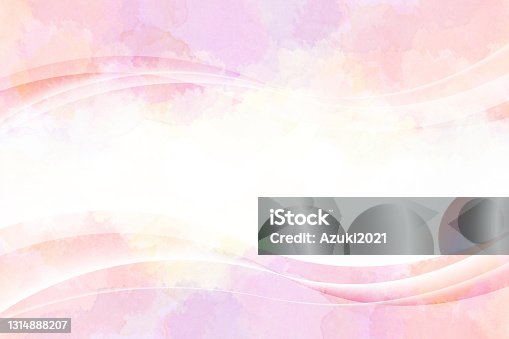 istock Pink watercolor touch background material abstract 1314888207