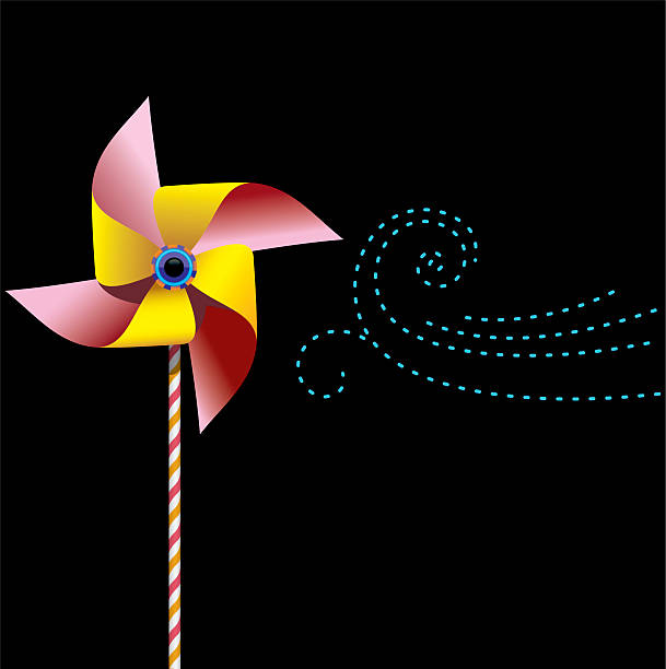 Pinwheel and breeze.eps vector art illustration