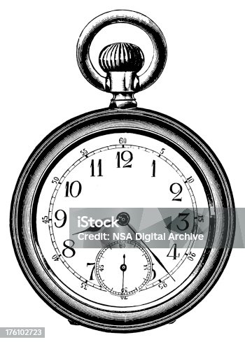 istock Pocket watch | Antique Design Illustrations 176102723