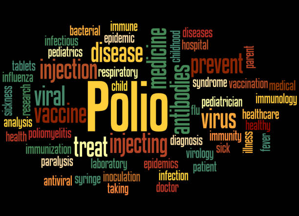 polio, koncepcja chmury słów 5 - polio stock illustrations