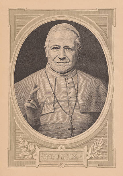 illustrazioni stock, clip art, cartoni animati e icone di tendenza di papa pio ix (1792-1878), pubblicato in 1878 - papa