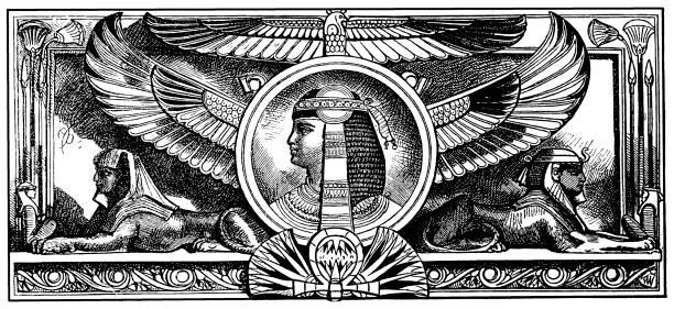 stockillustraties, clipart, cartoons en iconen met portret van cleopatra - cleopatra