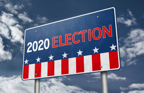 ilustrações de stock, clip art, desenhos animados e ícones de 2020 presidential election in the united states of america - campaign