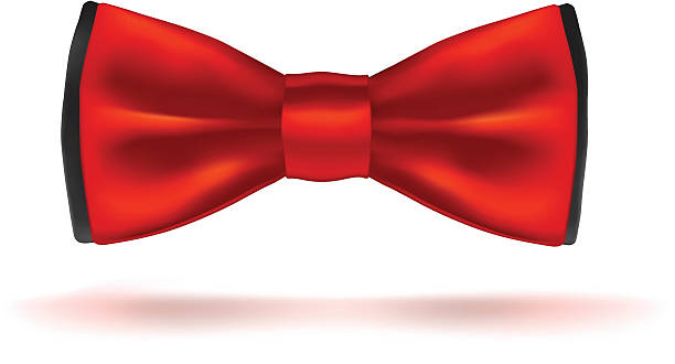 Red bow-tie. vector art illustration