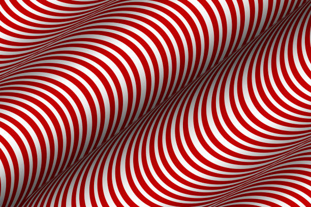 red white rolling candy striped wavy holiday sweets toffee holiday christmas illustration vector art illustration