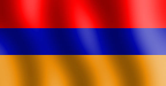 Rot Blau Und Gelb Gefarbt Nationale Flagge Armeniens Stock Vektor Art Und Mehr Bilder Von Abzeichen Istock
