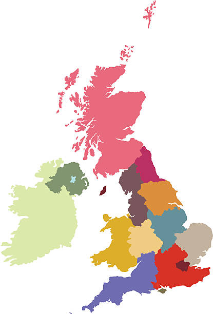 stockillustraties, clipart, cartoons en iconen met uk regions - groot brittannië