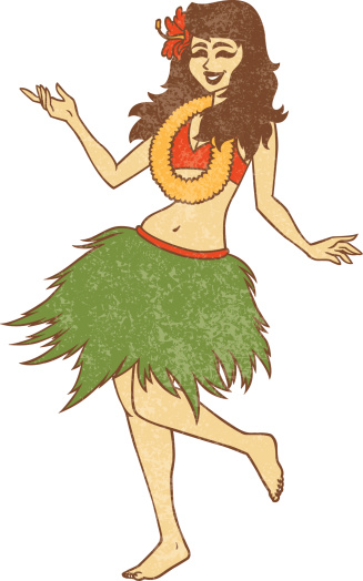 retro hula girl