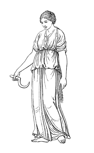 Roman Goddess Ceres Antique Historic Illustrations Stock Illustration ...