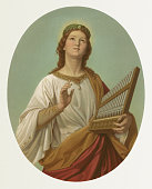 istock Saint Cecilia,  painted by Joseph Molitor (1821-1891), chromolithograph, published 1870 171143594