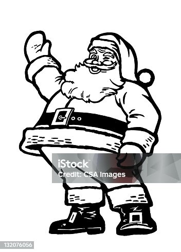 istock Santa Claus Waving 132076056