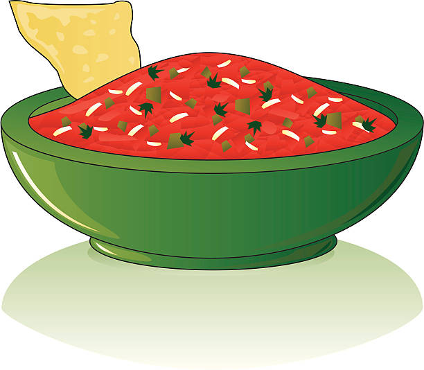 сальса - chili's appetizers stock illustrations.