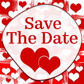 istock Save The Date Red Romantic Hearts Background 1388334936