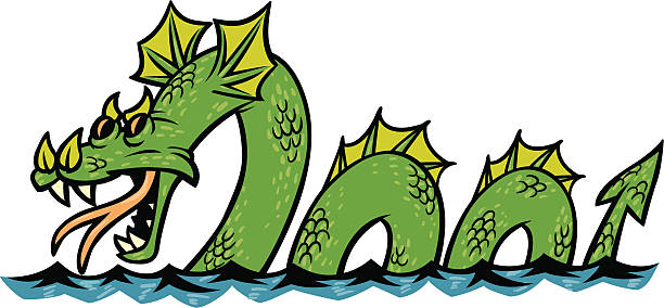 sea serpent cartoon sea serpent loch ness monster stock illustrations
