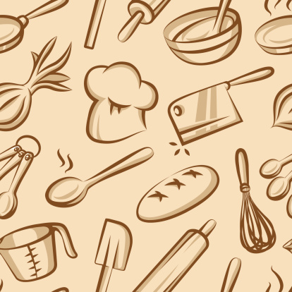 Seamless Cooking and Baking Background