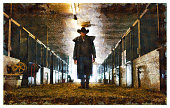 istock Senior rancher at a horse stable - digital photo manipulation 1158288516