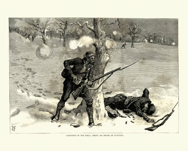 塞爾維亞-保加利亞戰爭, 短小的貝溫特步兵, 19世紀 - perotti 幅插畫檔、美工圖案、卡通及圖標