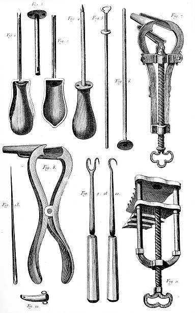 сапожник инструменты - clip art of a antique cobbler tools stock illustrati...