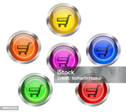 istock Shopping Cart Icon Button 180532155