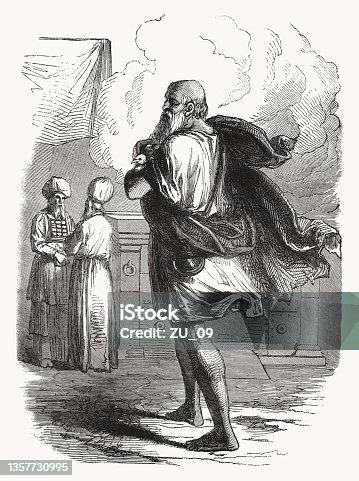 istock Sin offering through two pigeons (Leviticus 5), woodcut, published 1862 1357730995