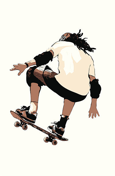 Skateboarder vector art illustration