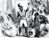 istock Slave rebellion in St. Domingo 1300497402