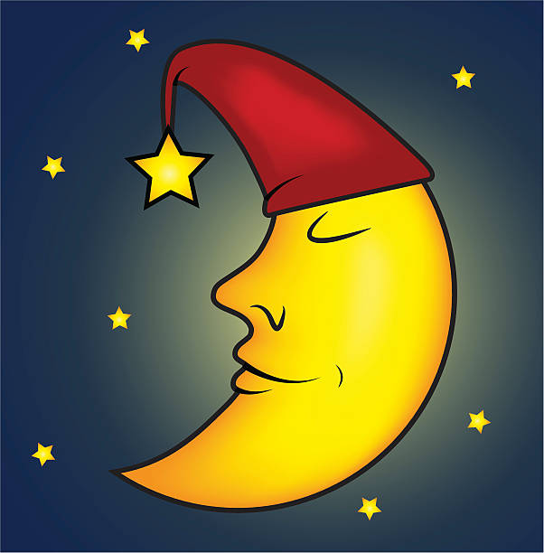 Best Moon Face Illustrations, Royalty-Free Vector Graphics & Clip Art - iStock