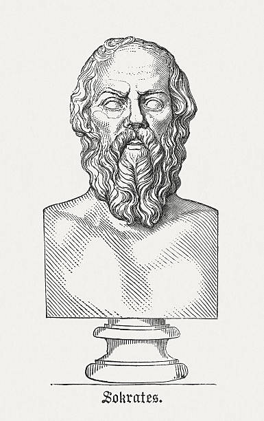 Socrates - Ancient Greek philosopher, published in 1878 vector art illustration